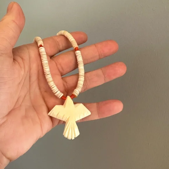 Vintage Carved Bird Tribal Choker - Picture 6 of 11